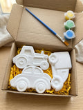 Paint Your Own Vehicle Craft Kit — Kids Birthday Gift | 3 Plaster Models, Paints & Brush